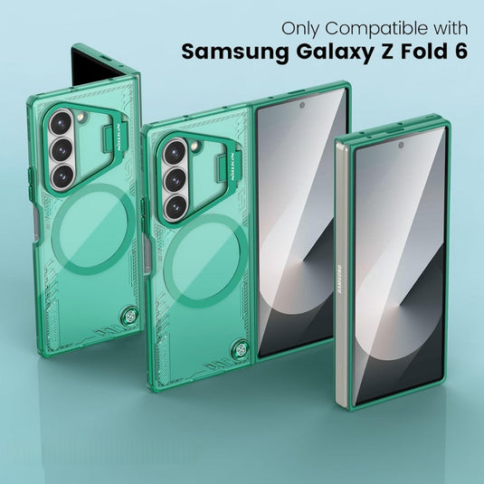 [With Lens Bracket] [Magsafe Compatible] Samsung Galaxy Z Fold 6(SM-F956) - Full Coverage Anti Drop Magnetic Fashion Protective Case