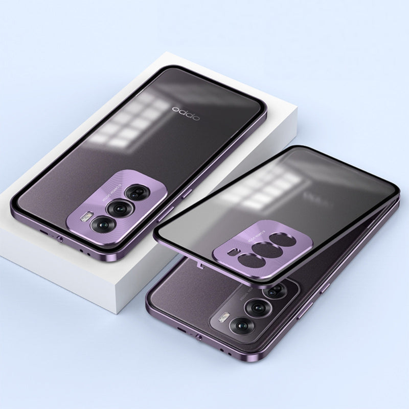 Load image into Gallery viewer, OPPO Reno12/Pro/12 F 4G/5G - Metal Frame Shockproof Frosted Phone Case
