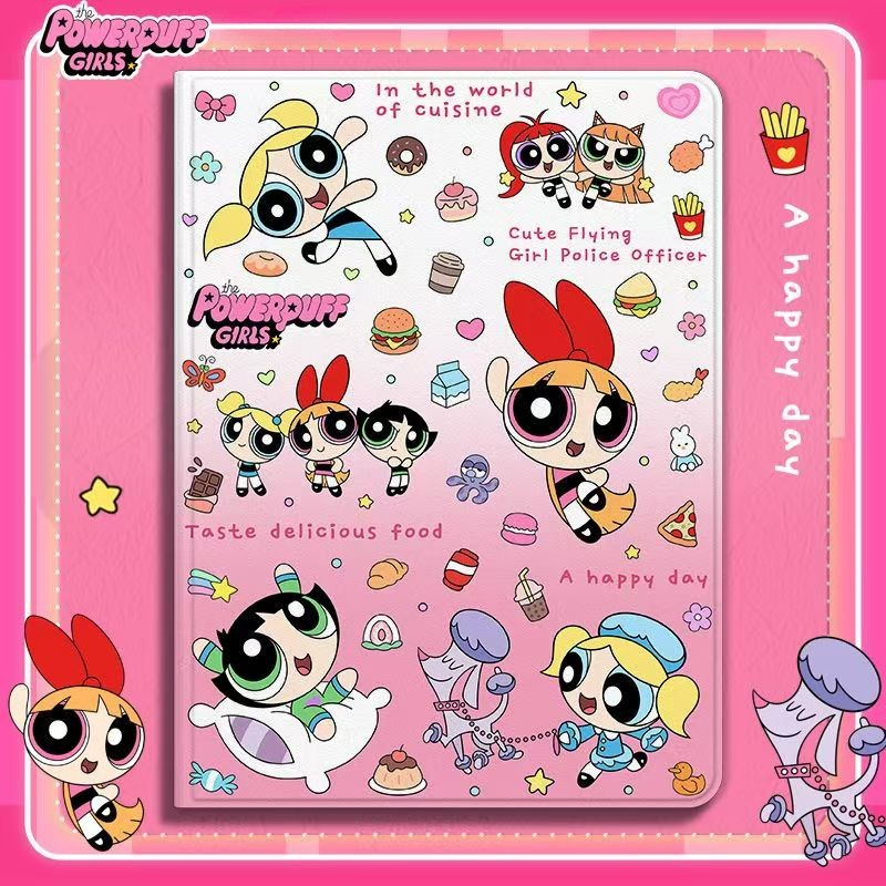 Load image into Gallery viewer, [Detachable][Built-in Pen Slot] Apple iPad 5/6 9.7'' 5/6th Gen (2017/2018) Powerpuff Girls Smart 360° Degree Rotate Stand Shockproof Flip Cover Case
