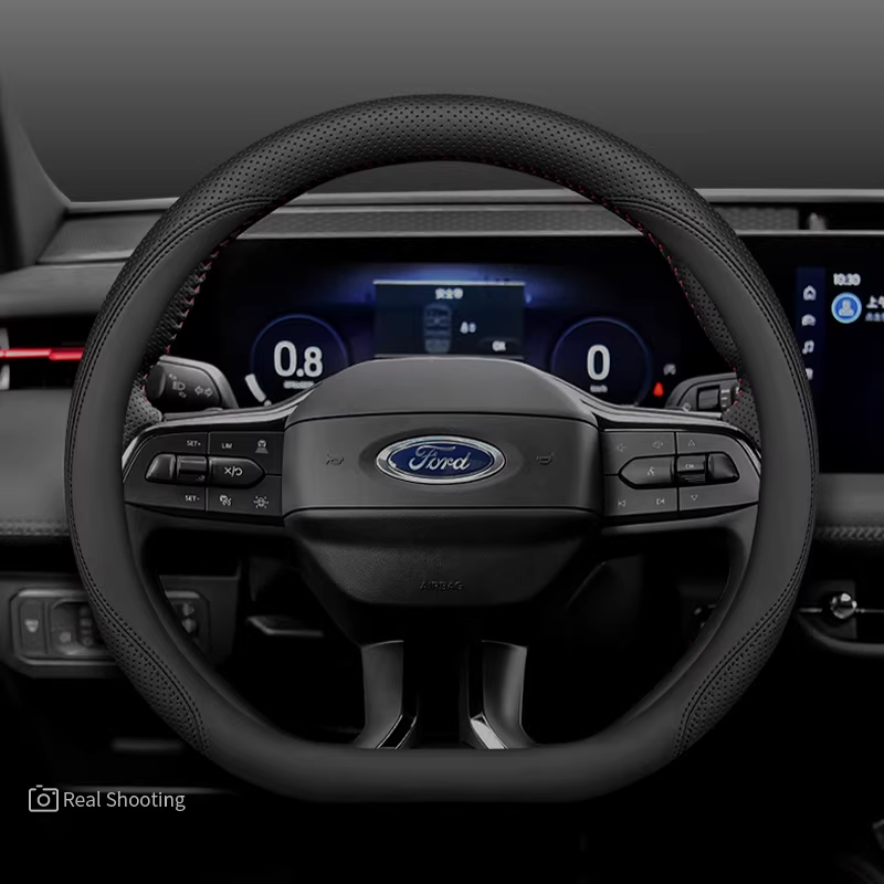 Load image into Gallery viewer, Ford Premium Nappa Leather Breathable Ultra-Thin Non-Slip Steering Wheel Cover For Mondeo, Explorer,  Edge, Escape - i-Station Mobile Phone &amp; Electronic Device Repair and Accessories
