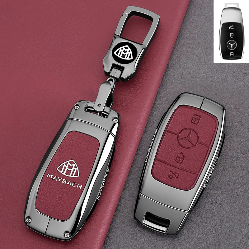 Load image into Gallery viewer, Maybach Premium Leather Protection Car Key Fob Case Cover For GLS480, S480, S580, S680, GLS600 - i-Station Mobile Phone &amp; Electronic Device Repair and Accessories
