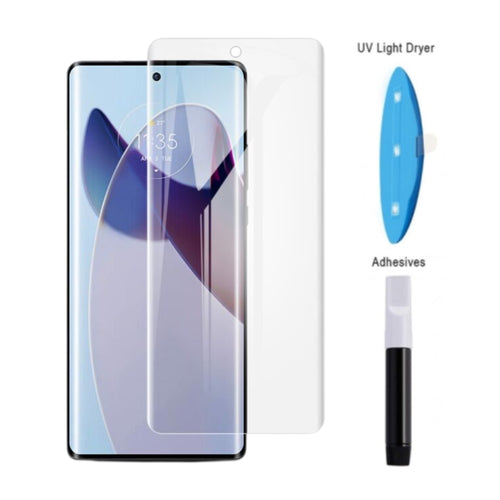 [UV Glue][HD] Motorola Moto X30 Pro - UV Full Covered Curved 9H Tempered Glass Screen Protective Protector