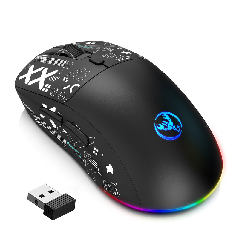 Load image into Gallery viewer, Three-Mode Wireless Bluetooth Mouse Lightweight Noise-Fre 7 Colors RGB Gaming Mouse 3600-DPI
