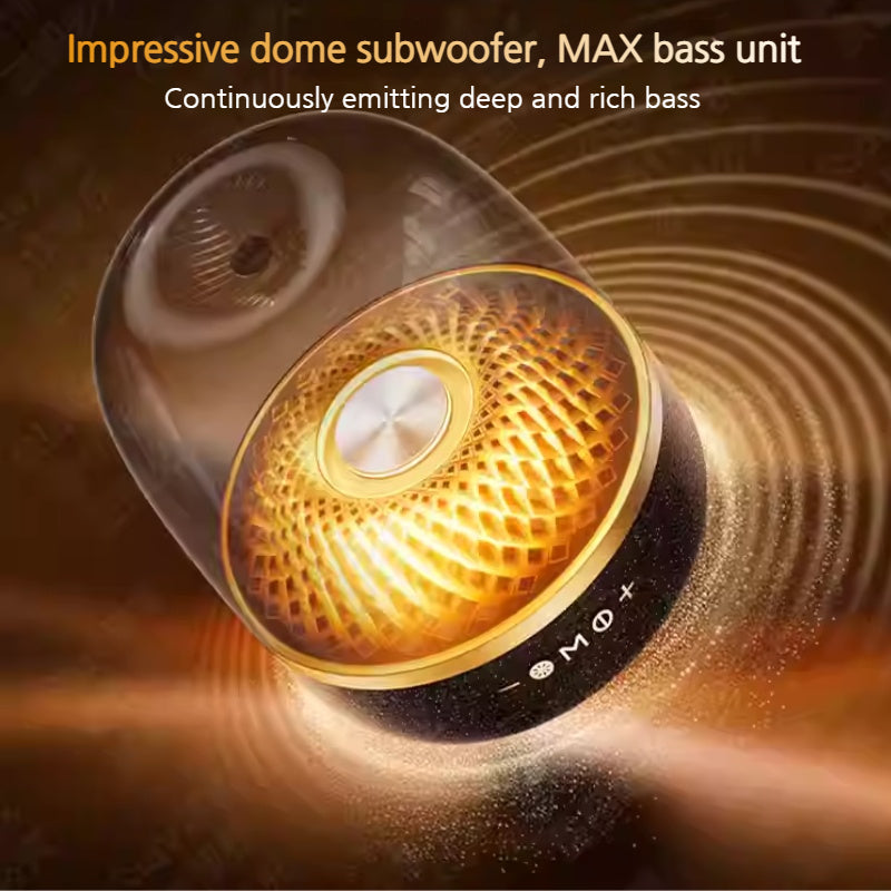 Load image into Gallery viewer, [L21 Max][With Speakers &amp; Stand] 2.1 Channel RGB Crystal Clear Desktop Speaker with Bluetooth 5.4 &amp; AUX-IN, Black &amp; Gold Collector’s Edition
