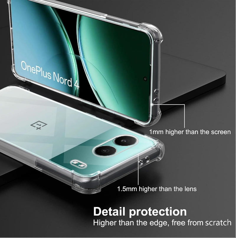 Load image into Gallery viewer, OnePlus 1+Nord 4 - AirPillow Cushion Transparent Soft Clear TPU Four Corners Protective Case With 2PC 9H Tempered Glass Screen Protector
