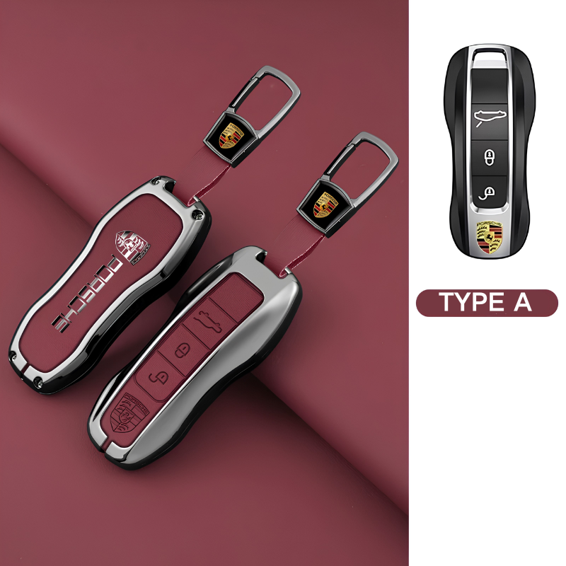 Load image into Gallery viewer, Porsche Premium Leather Protection Car Key Fob Case Cover For Cayenne, Panamera, Macan, 911, Taycan (Copy) - i-Station Mobile Phone &amp; Electronic Device Repair and Accessories
