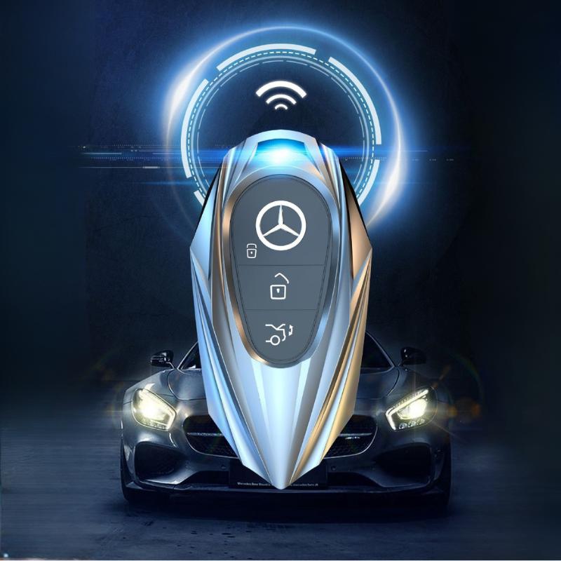 Load image into Gallery viewer, Mercedes Benz Mecha Style Zinc Alloy Car Key Fob Case Cover For Benz A, B, C, E, S, G-Class, GLA, GLB, GLC, GLE, GLS, CLA, CLS, EQC - i-Station Mobile Phone &amp; Electronic Device Repair and Accessories
