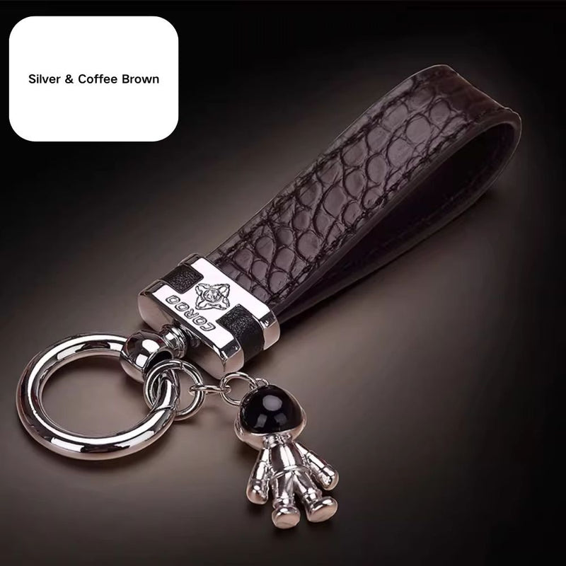 Load image into Gallery viewer, Premium Genuine Leather Keychain Pendant, Refined &amp; Timeless Gift
