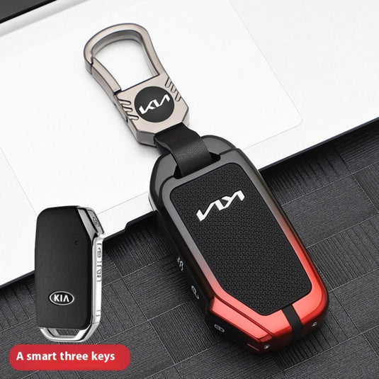 Kia Zinc Alloy + Silicone Car Key Fob Case Cover For K5, Seltos, Sportage, Sorento, Cerato, Ceed, Niro EV, Telluride, Soul, Proceed - i-Station Mobile Phone & Electronic Device Repair and Accessories