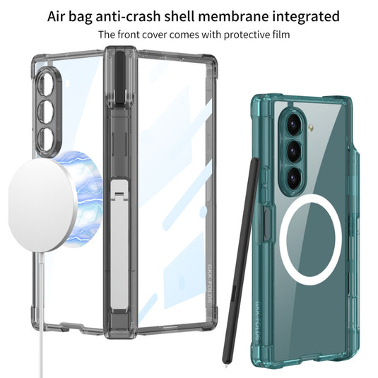 [Magsafe Compatible] Samsung Galaxy Z Fold 5(SM-F946) - Transparent Shockproof Magnetic Protective Case