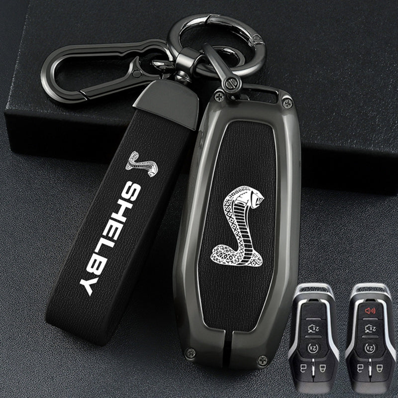 Load image into Gallery viewer, Ford Mustang Zinc Alloy Leather Key Case
