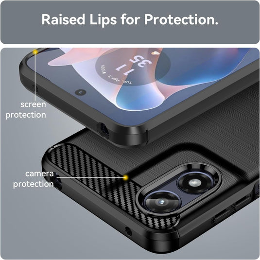 Motorola Moto G Play 2024 - Shield Shockproof Rugged Heavy Duty Case With 2PC 9H Glass Screen Protector