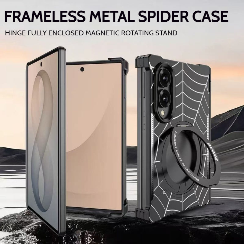 Load image into Gallery viewer, Samsung Galaxy Z Fold8 (SM-F971) Frameless Mecha Metal Spiderman Rotating Magnetic Stand Case
