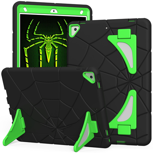 [Built-in Stand] Apple iPad 5/6 9.7'' 5/6th Gen (2017/2018) Spiderman Cartoon Kids Full-cover Silicone Shockproof Case