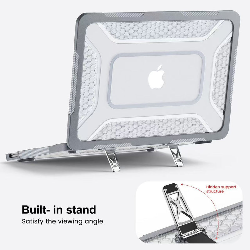 Load image into Gallery viewer, Macbook Neo 13“ 2026 (A3404) - Hybrid Armor Case with Hidden Stand &amp; Anti-Slip Grip - i-Station Mobile Phone &amp; Electronic Device Repair and Accessories
