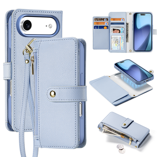 [Detachable][Magsafe Compatible] Apple iPhone Air Multi-functional Leather Wallet Case With Card Slot
