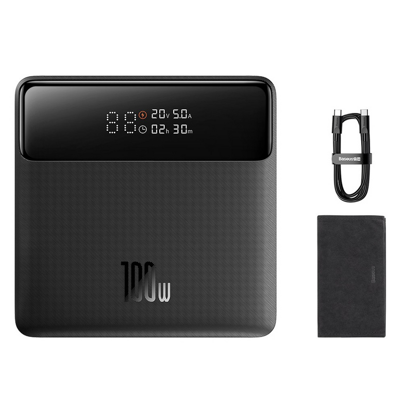 Load image into Gallery viewer, Baseus Blade Power Digital Display Fast Charging Power Bank HD Edition 20000mAh 100W PPBL000301-Black
