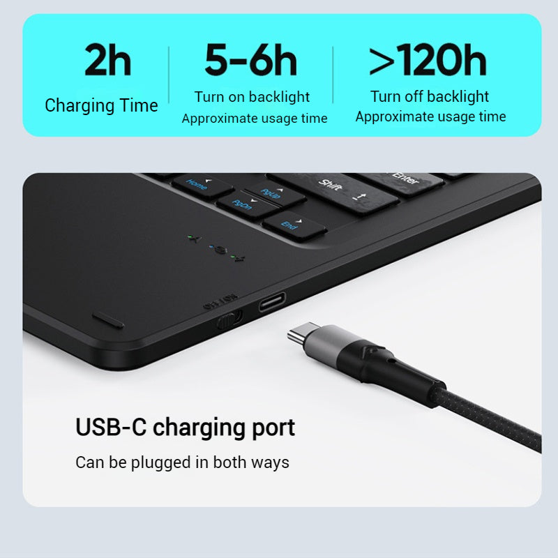 Load image into Gallery viewer, [With RGB Backlit] Microsoft Surface Pro 11/10/9/8/X Compatible Wireless Bluetooth Magnetic Touchpad Keyboard
