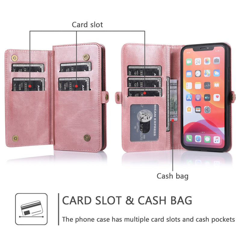 Load image into Gallery viewer, [With Card Slot] Apple iPhone 16/Pro/Pro Max/Plus Multi-Functional Leather 2-in-1 Wallet Series Case
