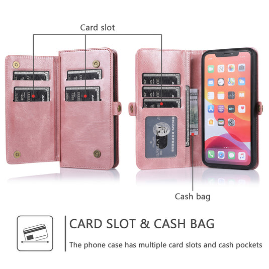 [With Card Slot] Apple iPhone 16/Pro/Pro Max/Plus Multi-Functional Leather 2-in-1 Wallet Series Case