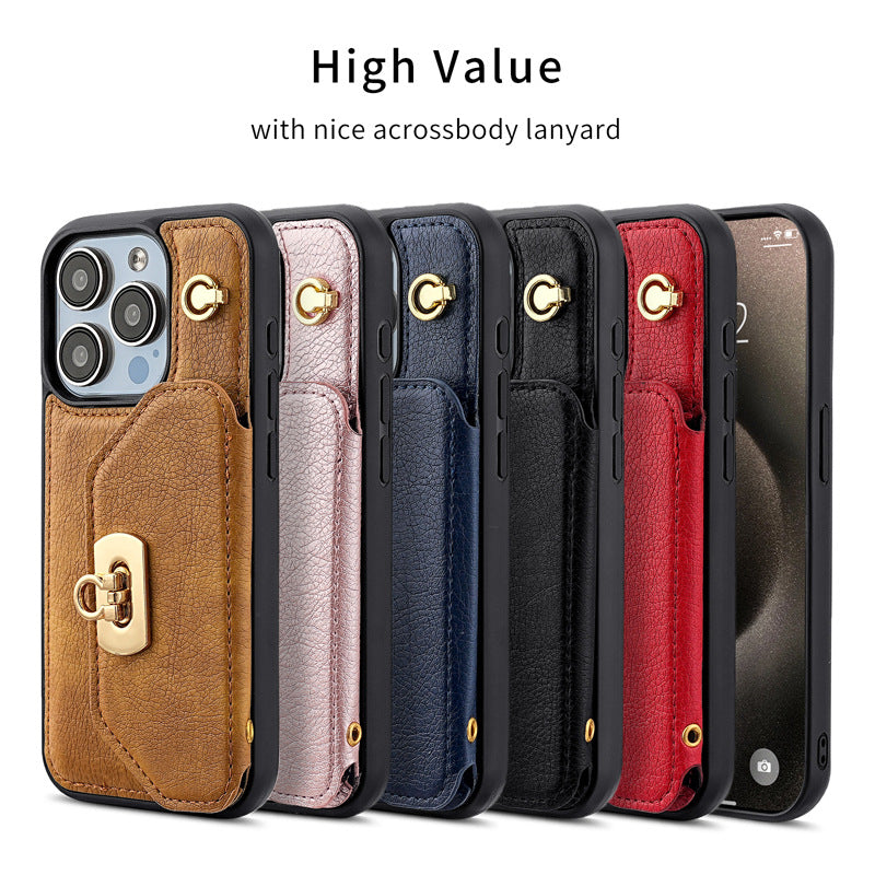 Load image into Gallery viewer, [With Card Slot] Apple iPhone 11 Lock Buckle Leather Shockproof Wallet Series Case
