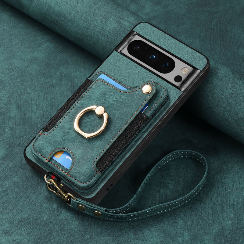 Load image into Gallery viewer, [With Card Slot] Google Pixel 9/A/Pro/XL - Vintage Detachable Wallet Shockproof Stand Phone Case
