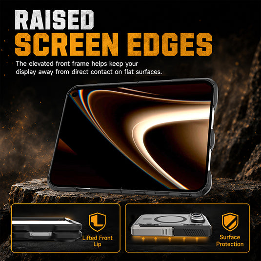 [Built-in Foldable Kickstand] Apple iPhone Duo -  Rugged Drop Proof Magnetic Phone Case