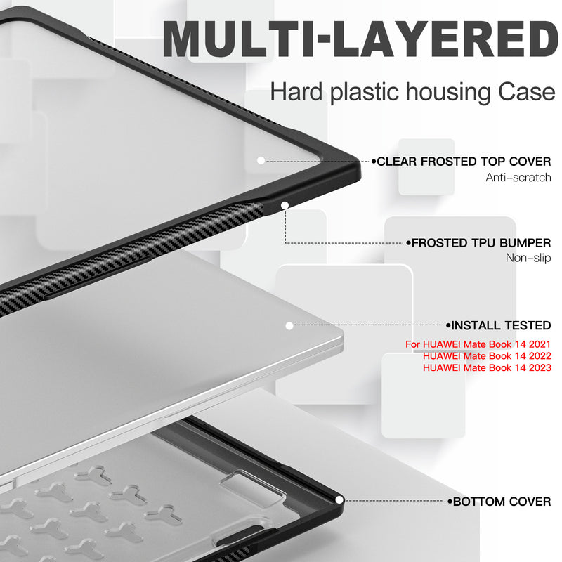 Load image into Gallery viewer, HUAWEI MateBook 14 inch 2021/2022/2023 - Matte Shockproof Heavy Duty Tough Case Cover
