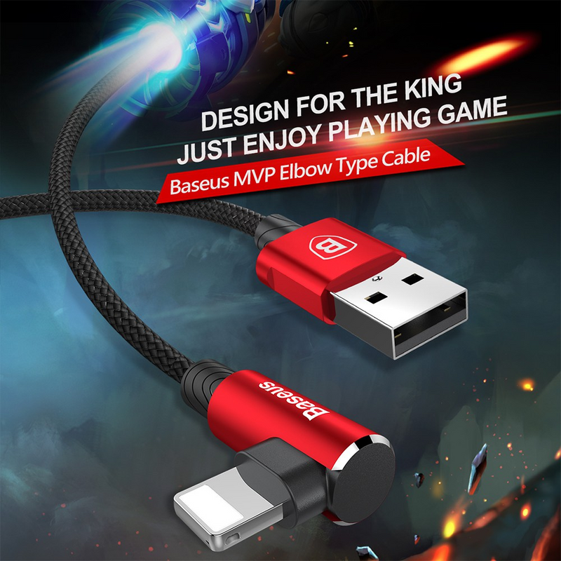 Load image into Gallery viewer, Baseus MVP Elbow Type Cable USB For IP 2A 1M
