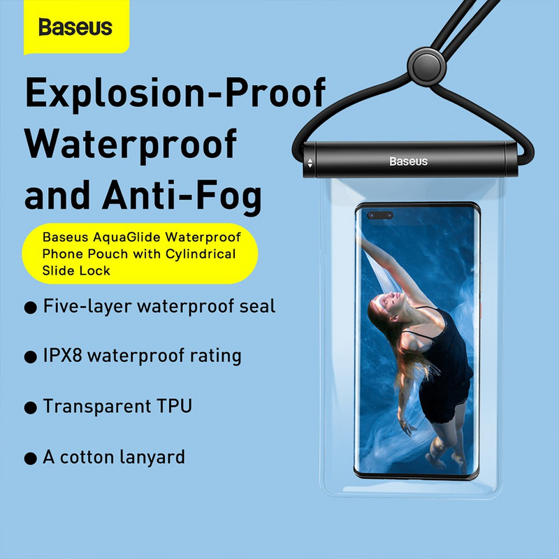 Load image into Gallery viewer, Baseus AquaGlide Waterproof Phone Pouch with Cylindrical Slide Lock
