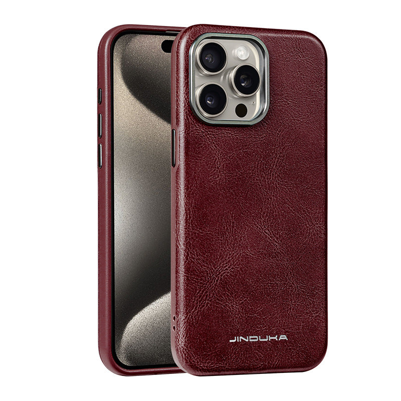 Load image into Gallery viewer, Apple iPhone 17/Air/Pro/Max - Business Retro Shockproof Leather Shockproof Case
