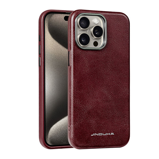 Apple iPhone 17/Air/Pro/Max - Business Retro Shockproof Leather Shockproof Case
