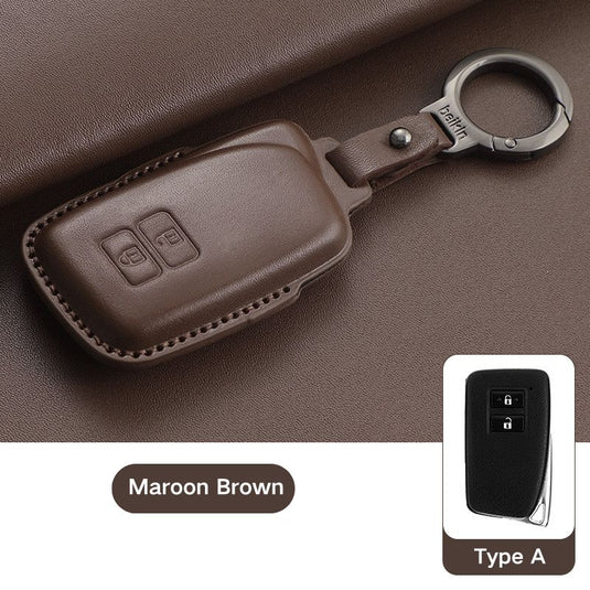 Lexus Full-wrap Genuine Leather Car Key Fob Case Cover For ES200, ES300H, RX300, RX350H, NX260, LX570, RX270