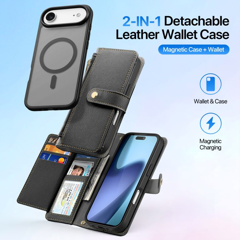 Load image into Gallery viewer, [Detachable][Magsafe Compatible] Apple iPhone Air Multi-functional Leather Wallet Case With Card Slot

