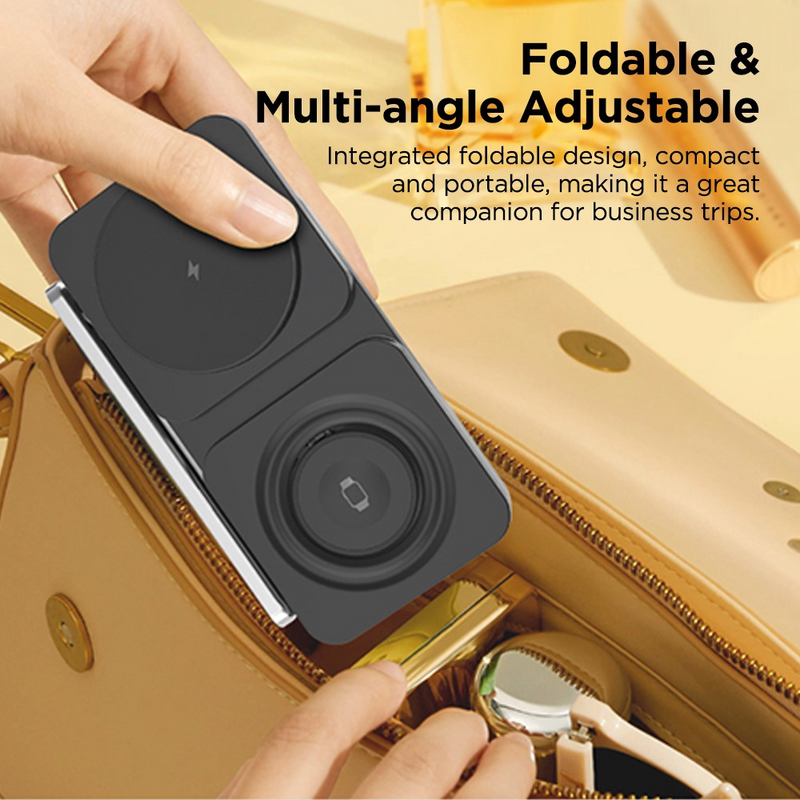 Load image into Gallery viewer, iQuick Twig T6 3 in 1 Foldable Wireless Charger Stand
