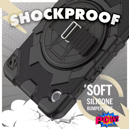 [Built-in Rotating Stand] Samsung Galaxy Tab A9 8.7" 2023 (SM-X110/SM-X115) Silicone Full-cover Children's Drop-resistant Case