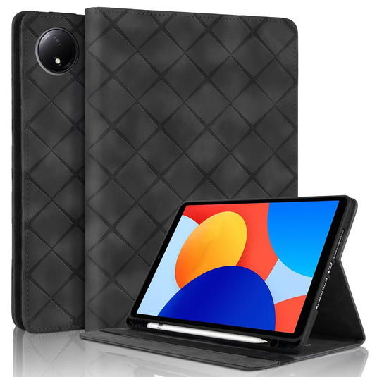 [Built-in Pencil Holder] Xiaomi Redmi Pad SE 8.7’’ (2024) Diamond Pattern Leather Business Case