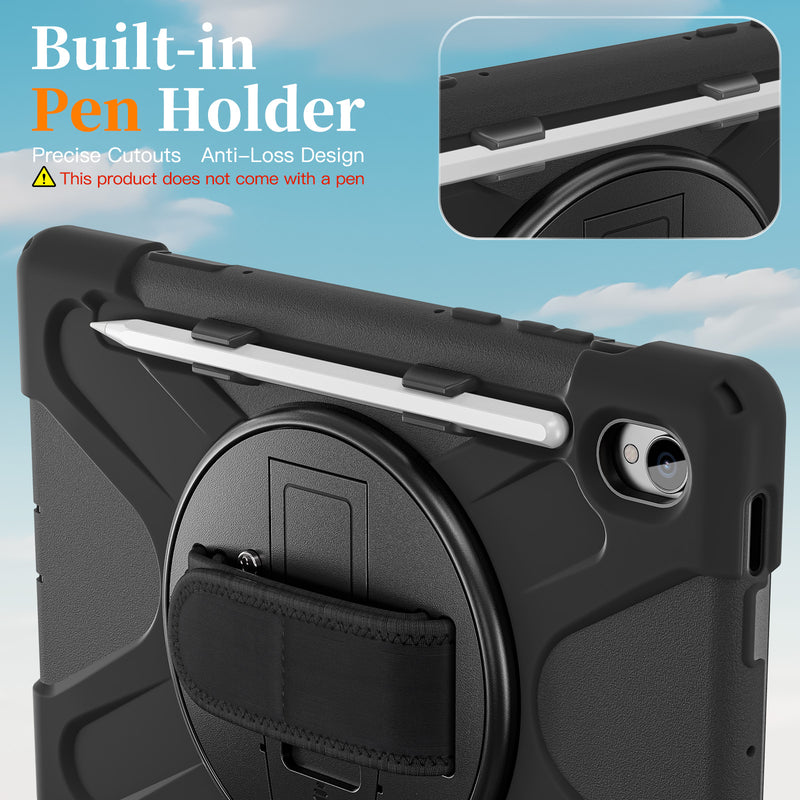 Load image into Gallery viewer, Samsung Galaxy Tab S11 (2025) 11&quot; - Heavy Duty 360 Degree Rotate Stand Hand Strap Case With Shoulder Strap
