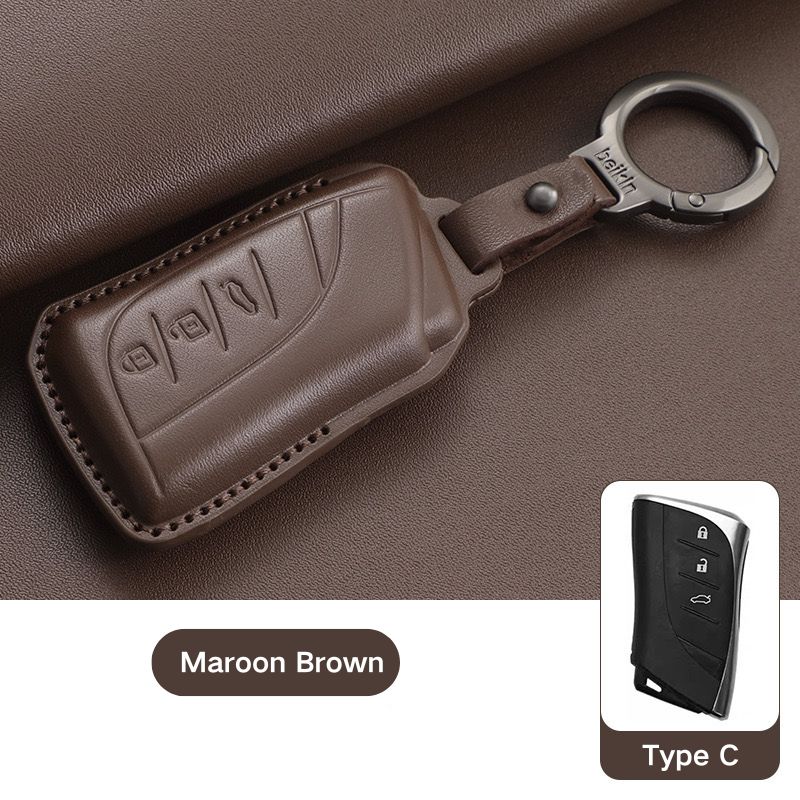 Load image into Gallery viewer, Lexus Full-wrap Genuine Leather Car Key Fob Case Cover For ES200, ES300H, RX300, RX350H, NX260, LX570, RX270
