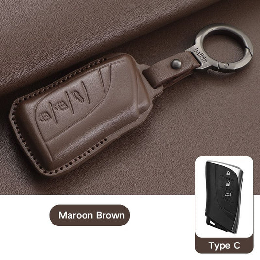 Lexus Full-wrap Genuine Leather Car Key Fob Case Cover For ES200, ES300H, RX300, RX350H, NX260, LX570, RX270