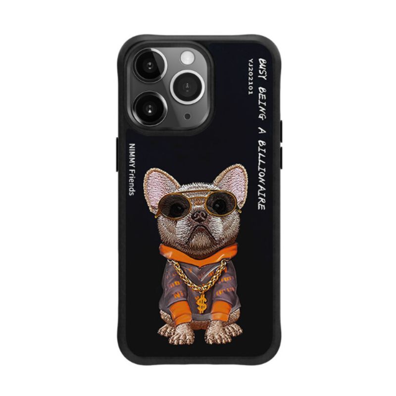 Load image into Gallery viewer, Nimmy Pet Animal Series iPhone 13/14/15/Pro/Max Embroidery 3D Cute Cool Case
