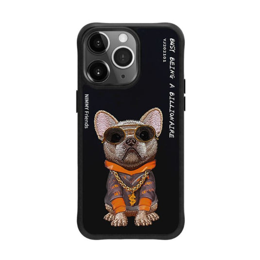 Nimmy Pet Animal Series iPhone 13/14/15/Pro/Max Embroidery 3D Cute Cool Case