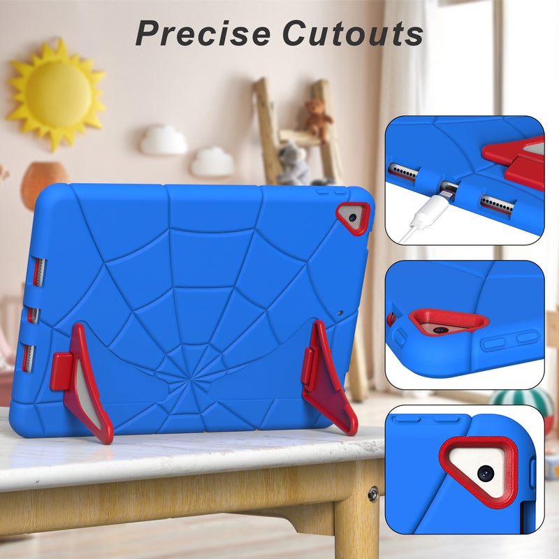 Load image into Gallery viewer, [Built-in Stand] Apple iPad 5/6 9.7'' 5/6th Gen (2017/2018) Spiderman Cartoon Kids Full-cover Silicone Shockproof Case
