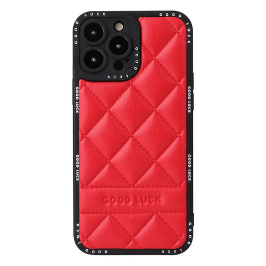 Apple iPhone 12/Pro/Pro Max Diamond Pattern Full-Body Shockproof Leather Phone Case