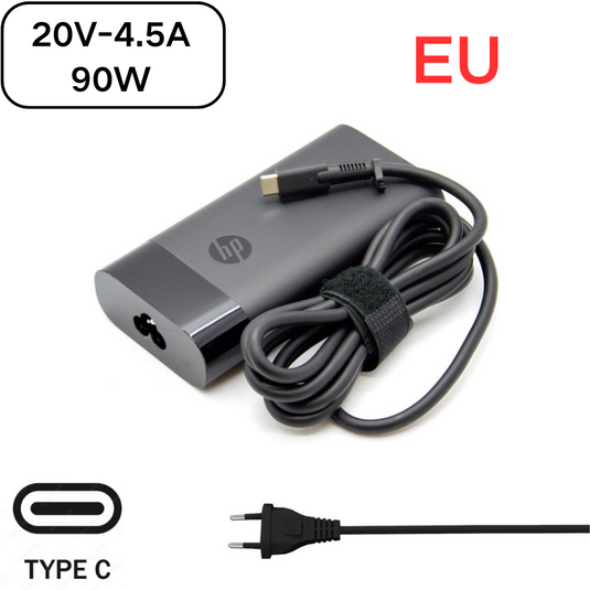 [20V-4.5A/90W][Type-C] HP USB C Laptop AC Wall Travel Fast Quick Charger Travel Adapter