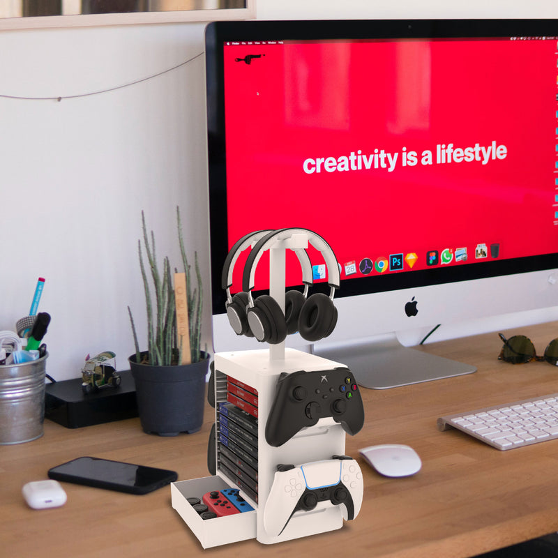 Load image into Gallery viewer, Xbox Wireless Controller Game Disc Storage Box Headphone Holder Stand
