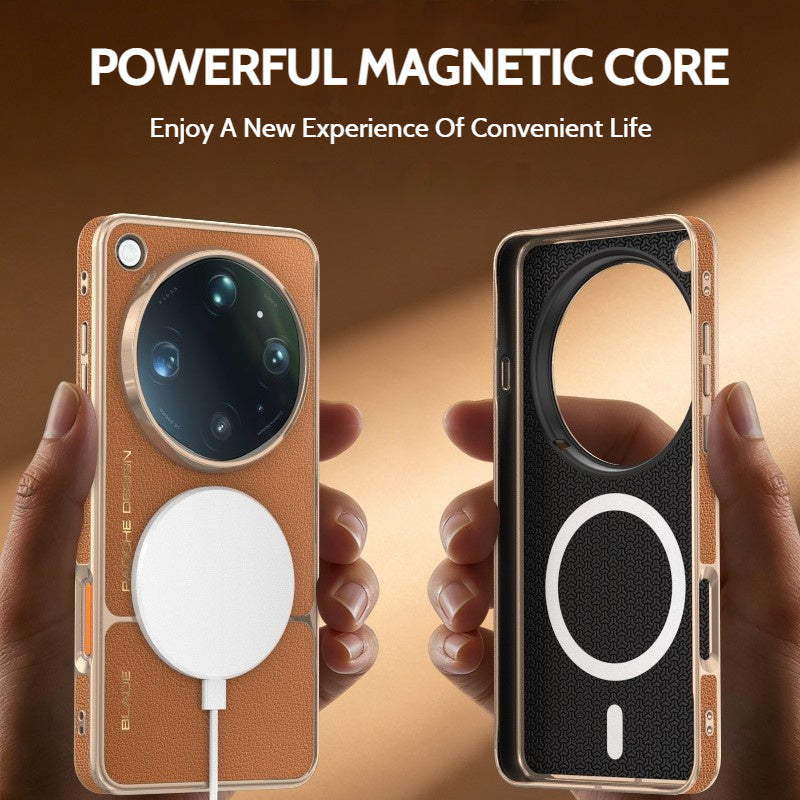 Load image into Gallery viewer, OPPO Find X9 Ultra - Business Electroplated Magnetic Leather-Textured Protective Case
