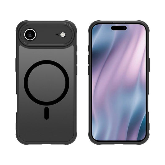 Apple iPhone 17 / Pro / Max PC + TPU Magnetic Matte Semi-Transparent Silicone Phone Case