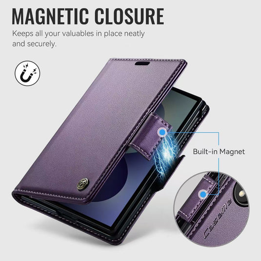 [With Card Slot] Samsung Galaxy Z Fold8 / Ultra - Premium Leather Shockproof Wallet Series Case