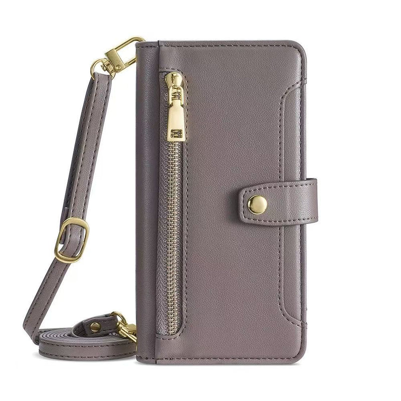 Load image into Gallery viewer, [With Card Slot] Samsung Galaxy S26/Plus/Ultra - Multi-Function Flip Leather Zipper Wallet Case With Wrist &amp; Shoulder Strap - i-Station Mobile Phone &amp; Electronic Device Repair and Accessories
